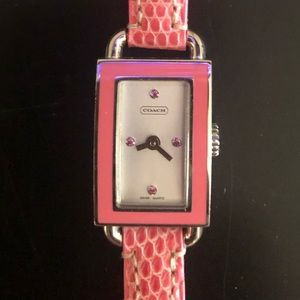 Coach pink breast cancer awareness watch